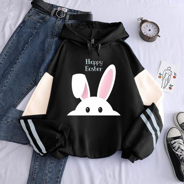 Moletom Masculino Moda Feminina Kawaii Manga Dia de Páscoa Meninos Meninas Presente Roupas Casuais Oversize Primavera Masculino Camisolas