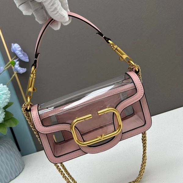 bolsa transparente mini bolsas crossbody bolsa feminina designer de qualidade bolsa de ombro em concha diagonal corrente mochila bolsa mensageiro bolsa de couro fivela magnética