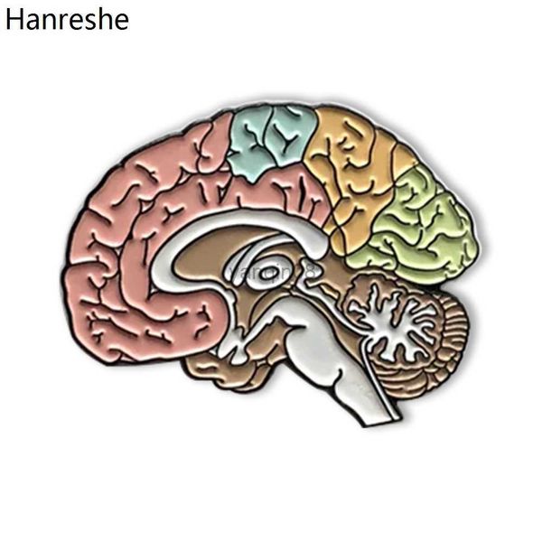 Булавки Брош Ханреше новейшая анатомия медицинская мозговая брошь нежна красочная эмалевая лацка