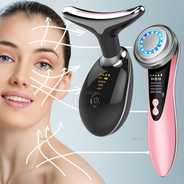 Massaggiatore facciale Ultrasuoni Anti invecchiamento Rimozione delle rughe Lift Machine Pon Therapy Treatment EMS Ionic Skin Rejuvenation Stringere lo strumento 230804