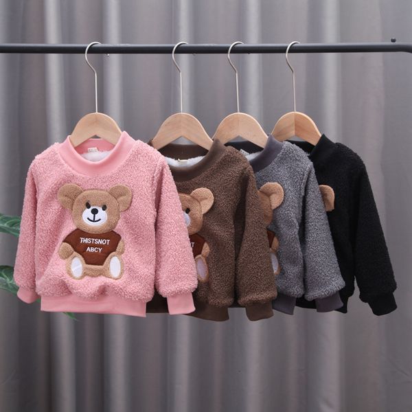 Giacche Super Keep Warm Toddler Ragazzi Ragazze Felpe Autunno Inverno Cappotto Maglione Baby Plus velluto addensare Outfit abbigliamento per bambini 230807