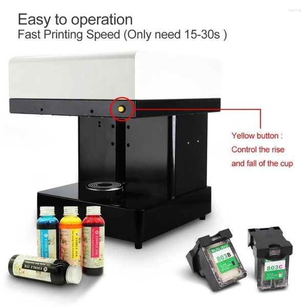Автоматический кофейный принтер искусство напитков продукты питания и напитки