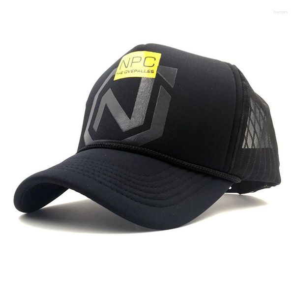 Bonés de bola de verão impressão respirável NPC Unissex Malha Beisebol Masculino Feminino Bone Snapback Chapéus Ao Ar Livre Shade Truck Driver Game Bq114