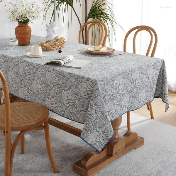 Toalha de mesa estilo americano pastoral floral poliéster à prova d'água e à prova de óleo estampada toalha de mesa