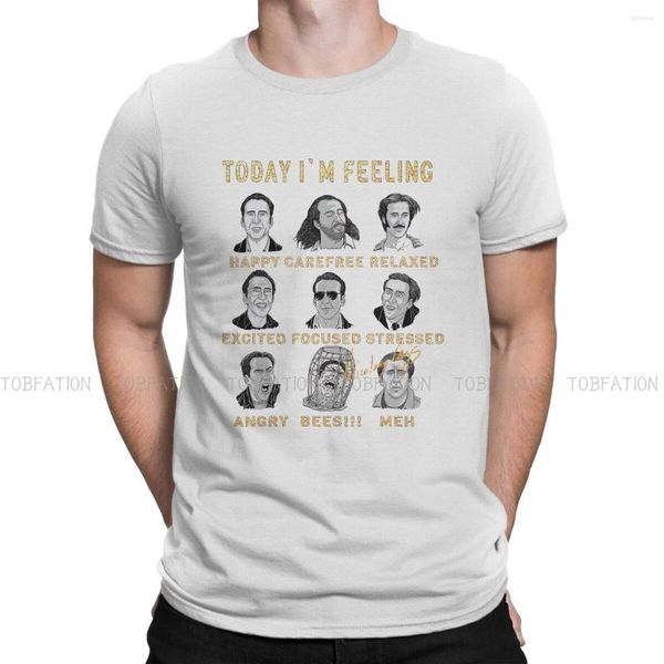 Camisetas Masculinas Nicholas Cage Nicolas Nick Nic Camisa de Algodão Moda Vintage T-shirt Decote O pescoço Tops