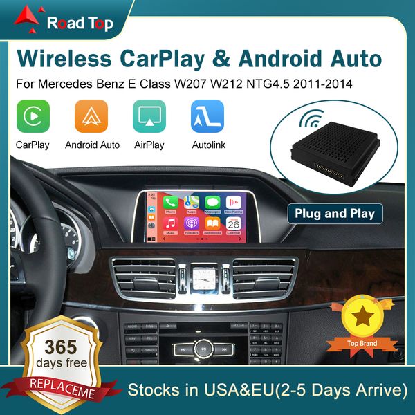Drahtlose CarPlay AI Box für Mercedes Benz Car Class E W207 W212 NTG 4.5, mit Android Auto Mirror Link AirPlay Navigationsfunktionen