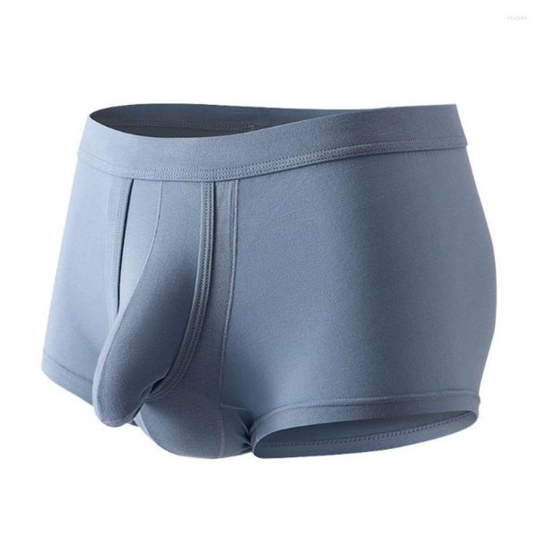 Mutande Intimo da uomo Boxer Pantaloncini Pantaloni modali ad angolo piatto Mutandine da tronco Borsa grande U Convex Lingerie Cueca Calzoncillos