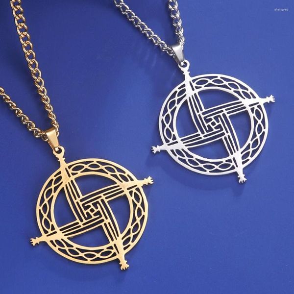 Anhänger Halsketten Dawapara St. Brigid's Kreuz Halskette christliches und altes irisches Symbol des Schutzes Edelstahl religiöser Schmuck