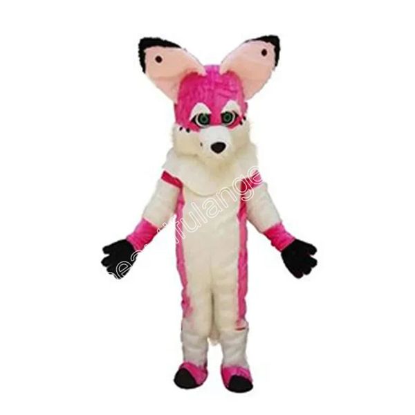 Peluche Fox Husky Dog Wolf Mascot Costume Personaggio dei cartoni animati Outfit Suit Halloween Party Outdoor Carnival Festival Fancy Dress for Men Women