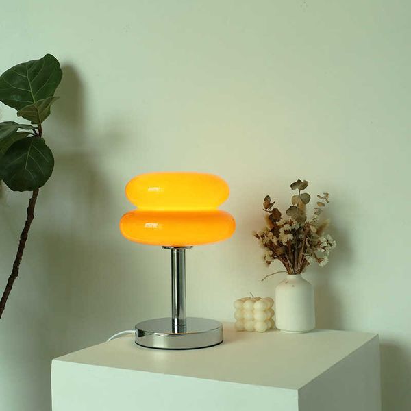 Дизайнерский стеклянный итальянский яичный пирог настольный настольный лампа