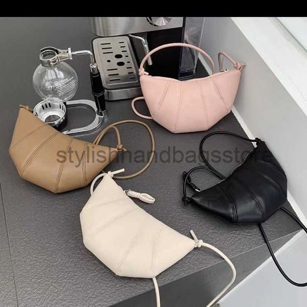 Bolsas de ombro 2023 primavera/verão nova bolsa pequena crossbody moda um ombro bolsa lua nova textura simples bolsa feminina PU bolsa pequena chifre móvel bolsas elegantesloja