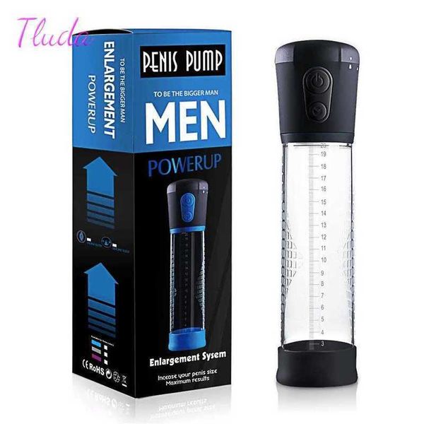 Massagebaste Elektrische Penispumpe Penise Extender Vakuumvergrößerung für Männer Erwachsene 18 männlicher Masturbator