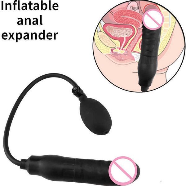 Massaggiatore anale espansore punto G vibratore simulazione pene masturbazione femminile spina gonfiabile adulto