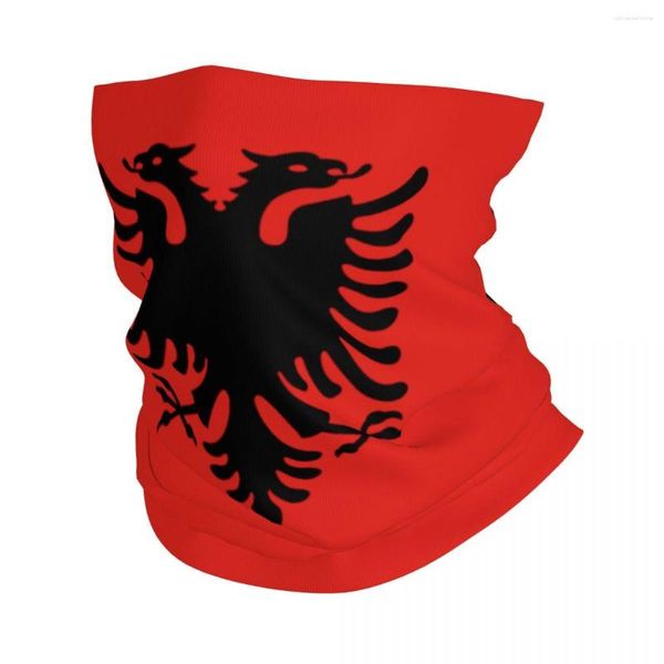 Cachecóis Bandeira da Albânia Bandana Pescoço Gaiter Estampado Máscara Cachecol Quente Rosto Sprots Ao Ar Livre Unissex Adulto Inverno