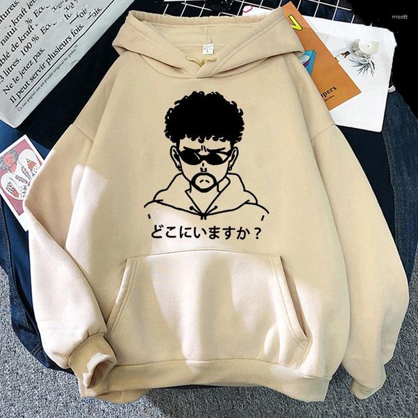 Moletons femininos Bad Men Women Yonaguni Cartoon Aesthetic Kawaii Print Clothing Winter Oversized Tops de manga comprida