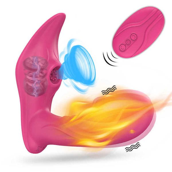 Vibratore per succhiare con telecomando senza fili Punti G per donne Ventosa per clitoride Stimolatore per clitoride per coppie di adulti
