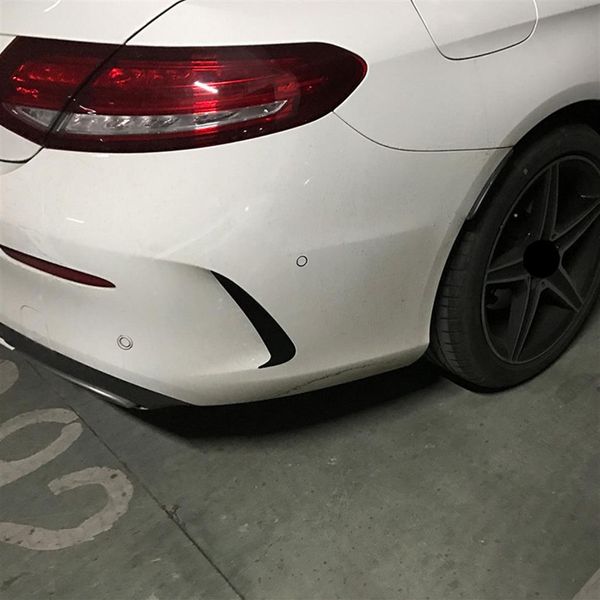 Araba Stil Arka Tampon Spoiler Her iki yan kanard dekorasyon kapağı Trim Mercedes Benz C Coupe C205 2015-20192457