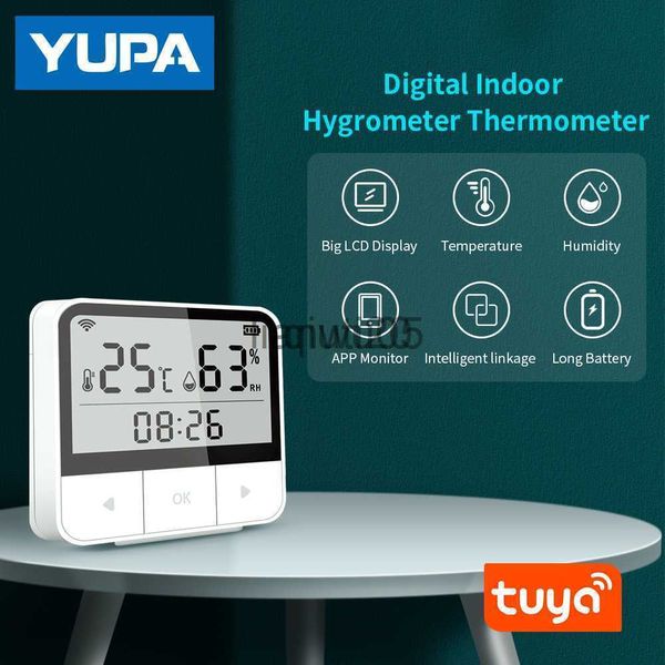 Smart Home Control Tuya Smart WIFI Temperatur-Feuchtigkeitssensor APP Datenlogger für Zuhause Drahtloses Innen-Hygrometer-Thermometer mit LCD-Display x0721 x0807