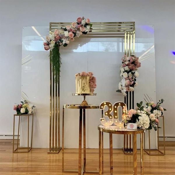 Moda de luxo decoração de casamento corredor cenários flor linha arco floral buquê mesa plinto para festa de aniversário natal balão323v