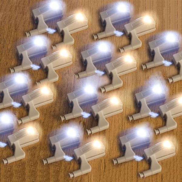 12Pcs Luci a Led universali per armadio sotto l'armadio Armadio Guardaroba Car Interior Sensore di luce Luce notturna SMD3528 Batteria Lamp2730