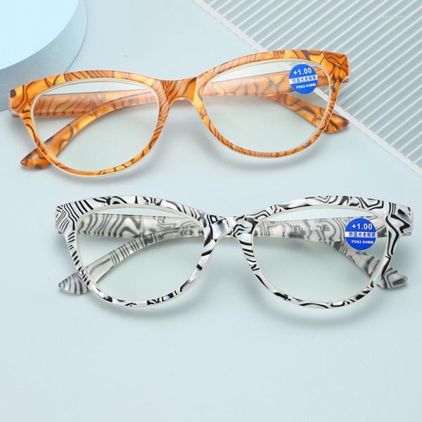 Sonnenbrille Cat Eye Lesebrille Retro Schönes Muster Anti-Blaulicht HD Optische Brille Für Männer Und Frauen