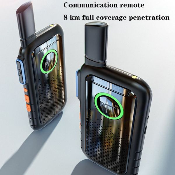 Confezione da 2 pezzi hotel cantiere civile micro ultra sottile wireless portatile esterno ad alta potenza mini walkie talkie 5 km 10 km Migliore qualità