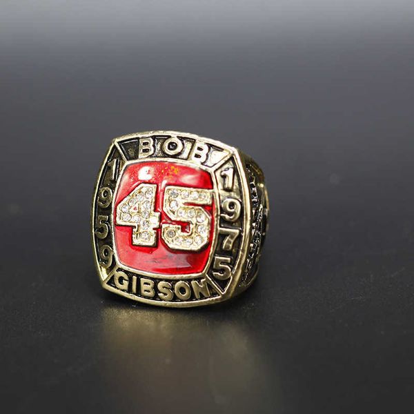 Mlb Hall of Fame Championship Ring 1959 1975 Star Bob Gibson Front 45 Numbers