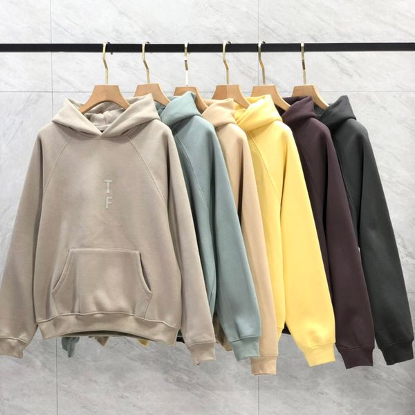 23fw EUA Outono Over Size Fleece Hoodie Jumpers 3D Silicone Men Casual Warm Winter Hooded Sweatshirt Plus Size Hoody Pullovers Jul 27th