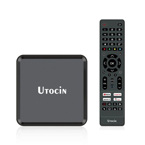 Android TV Box Прибытие Utocin Neo 11.0 Amlogic S905W2 2GB 16GB 2,4G 5G Wi -Fi 4K AV1 Powerf App и удаленное набор Doder Delock Elect Dhlzs