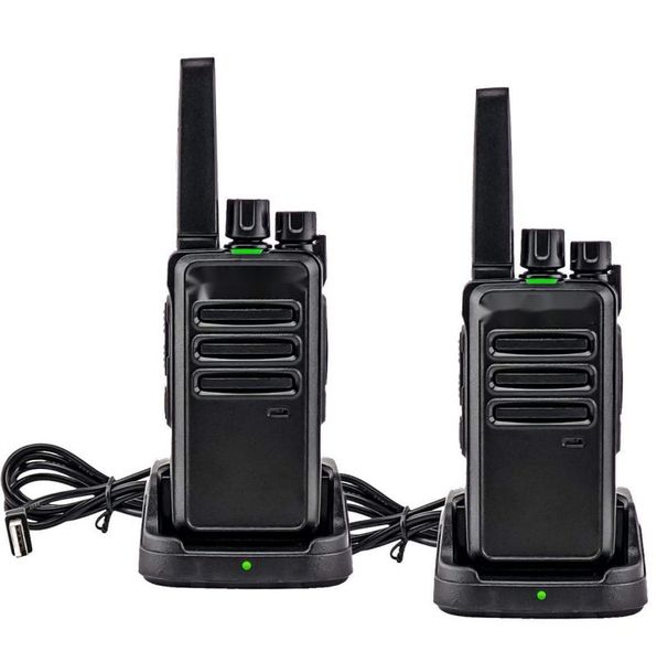 Walkie Talkie 2 PCS RT668 PMR 446 FRS WALKIE-TALKIES İki yönlü Radyo Taşınabilir İletişim Ekipmanı PTT Radio Hotel Cafe