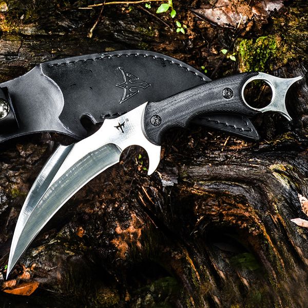 Kampf gegen taktische Messermesser scharfe Härte Werkzeug Outdoor Camping Jagd Jungle Survival Battle Karambit Fixed Blade Messer Selbstverteidigung