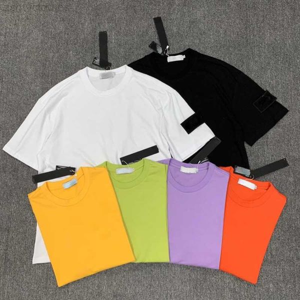 Herren-T-Shirts, modisches Sweatshirt für Herren und Damen, CP-Designer-T-Shirt, Rundhals-T-Shirt, Pullover, Sommer-Polo-Sweatshirt, Arm-Stickerei-Abzeichen, reine Baumwolle, kurzärmeliges Oberteil