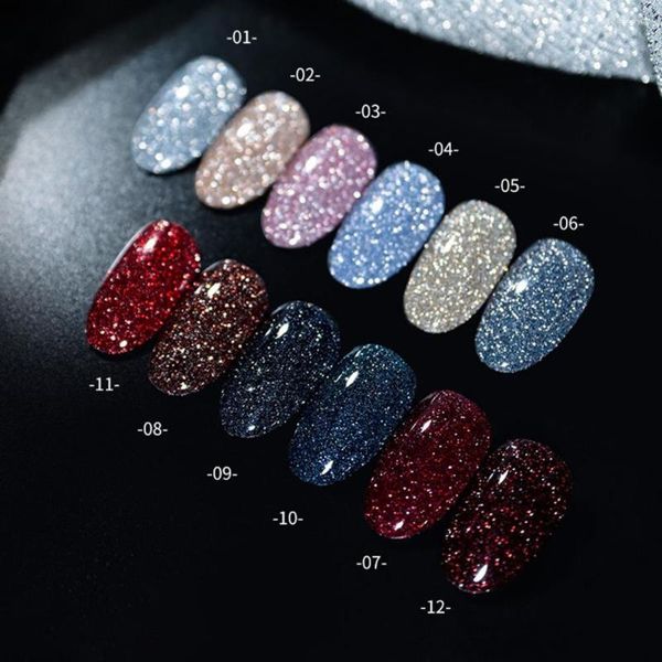 Gel de Unha 10g Resina Glitter Ecológica Espumante Verniz Platinum Lantejoulas Coloridas Arte DIY Ferramentas de Manicure