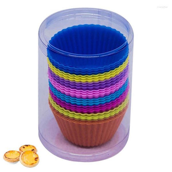 Utensílios para assar forros de cupcake de silicone 2,75 polegadas/7 cm conjunto antiaderente de muffin reutilizável para casamento de Natal de Halloween