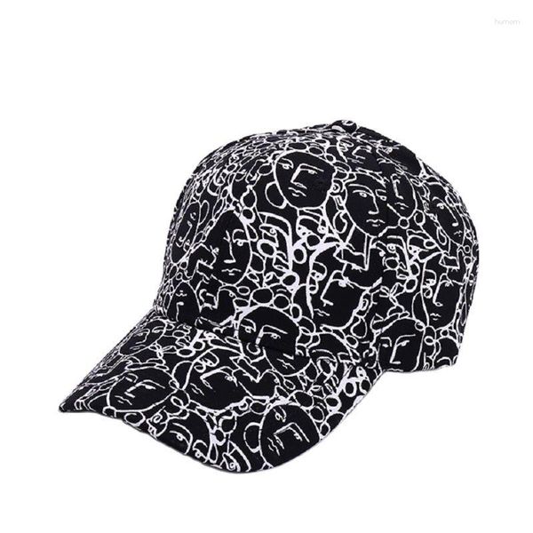 Cappellini da baseball Primavera Uomo Donna per berretto da baseball con motivo a lettere di graffiti Cappello snapback a tesa curva regolabile