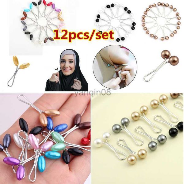 Pins Broschen Einfache U-förmige bunte Perlennadel Mehrfarbige Turban-Perlennadel Exquisiter SchalClip Muslimischer arabischer Schal Islamische Accessoires Schmuck HKD230807