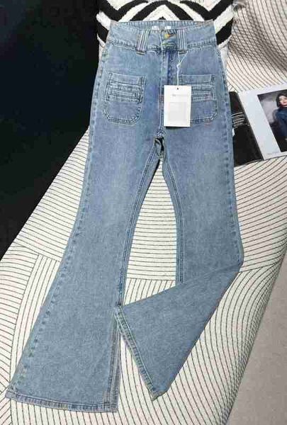 Jeans da donna Designer Summer New Style, Versatile Slim e riduzione dell'età Hot Diamond Double c Inside Split O3U7