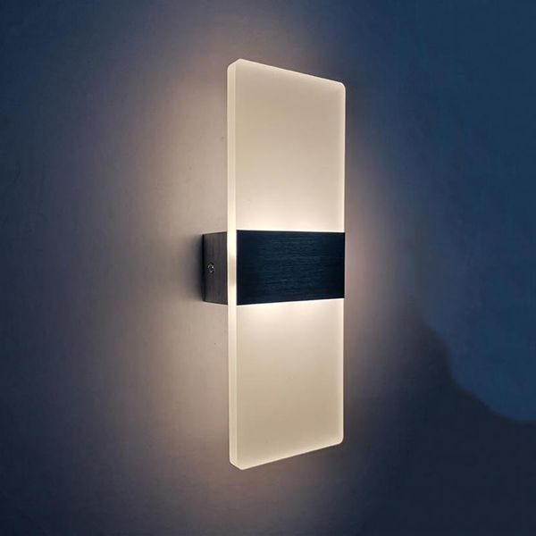 Candeeiro de Parede Luminária Moderna Iluminação Led 6w 29cm Comprimento Acrílico AC85-265V Quarto de Cama Living Interior Sushi Shape2618