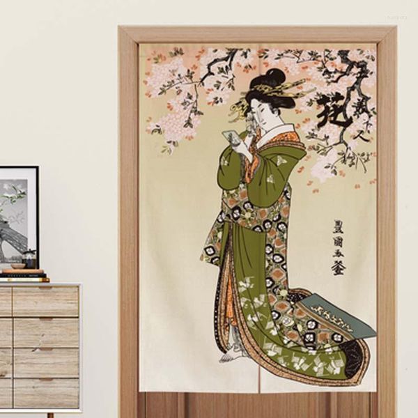 Perde Japon Karakter Tarzı Kapı Pencere Yatak Odası Kumaş Ekran Banyo Tuvalet Pansuman Mutfak Restoran Dekoratif Bez