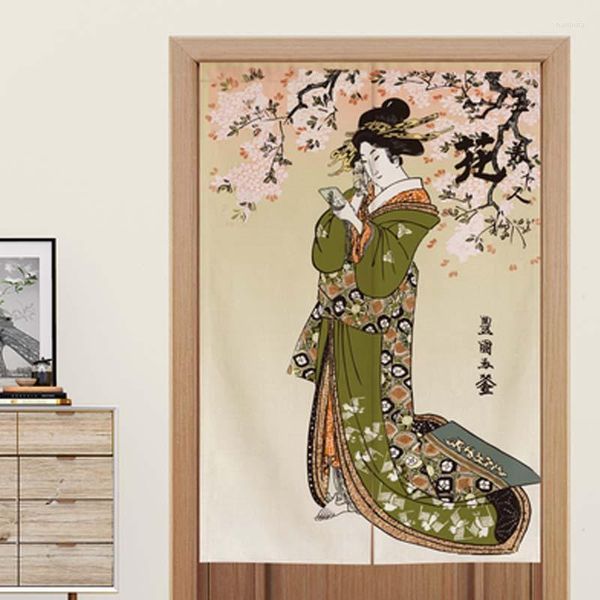 Cortina Estilo Japonês Porta Janela Quarto Tecido Tela Banheiro Banheiro Lavabo Cozinha Restaurante Pano Decorativo