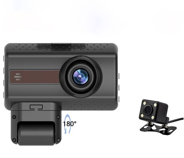 3,5 inç çift lens araba DVR 1080p HD kayıt Dash Cam Gece Görüşü WDR 170 Derece Geniş Açlık 868