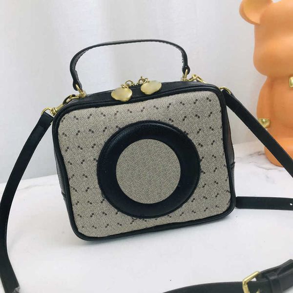 Luxurys Bolsa de câmeras Bolsa de designer preta G Bolsas de couro estampela Mulheres anel Bolsa de ombro com zíper bolsa Crossbody Sacos Carteira