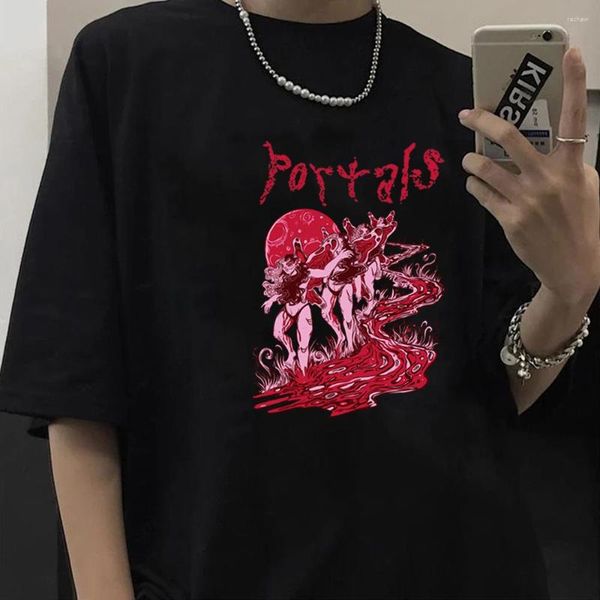 T-shirt da uomo Melanie Martinez World Tour 2023 T-shirt Portals Camicia a maniche corte in cotone Harajuku T-shirt casual Hiphop Uomo Abbigliamento donna