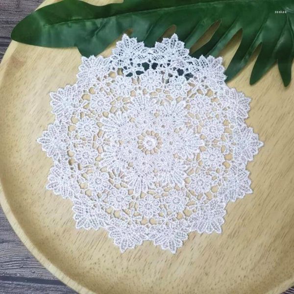 Masa Paspasları 1p Modern Pamuk Tığ işi doily placiemat cam kahve kupa fincan pedler dekor aksesuarları mutfak için placemats pw9