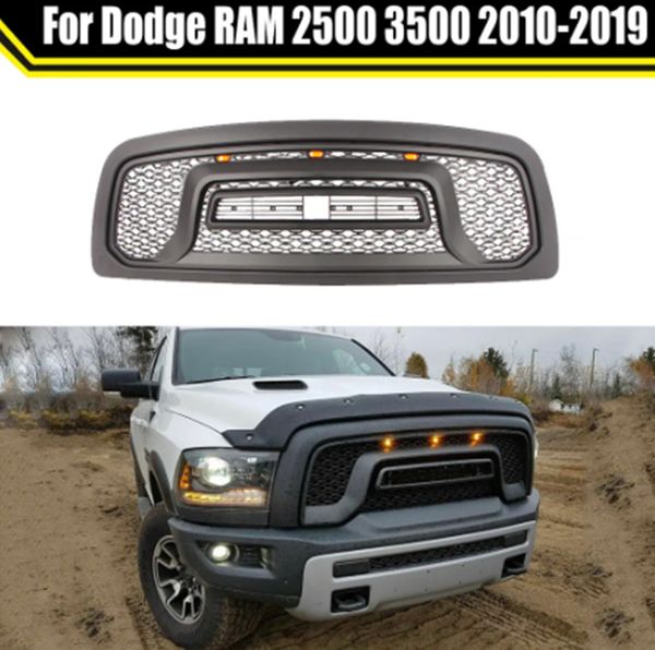 Per Dodge RAM 2500 3500 2010-2019 Radiatore Trim Copertura Racing Grill Griglie Cappuccio Maglia Griglia Anteriore Superiore Paraurti Griglie