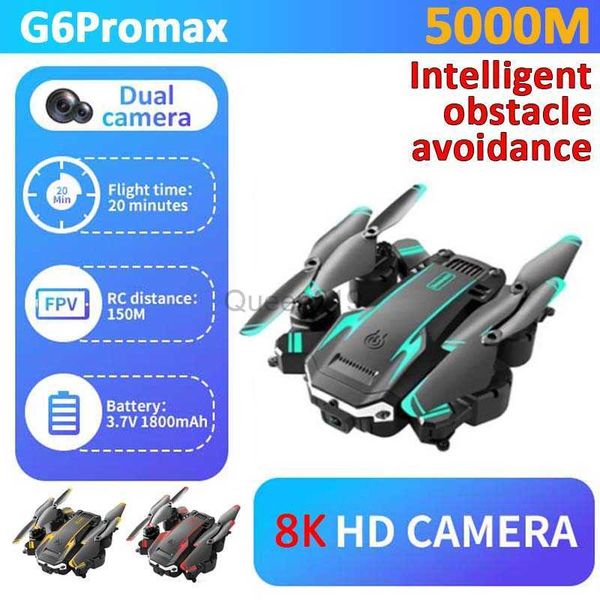 KBDFA NEU G6 AERIAL DROONE 8K S6 HD -Kamera GPS Hindernisvermeidung Q6 RC Helicopter FPV WiFi Professional Faltbar Quadcopter Toy HKD230807