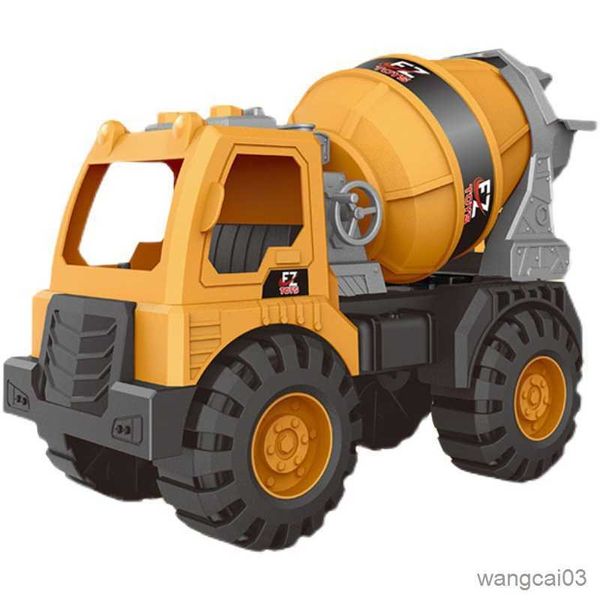 Diecast Model Cars Large Size Engineering Vehicle Model Plastic Excavator Crane Mixer Dump Truck Cars Toy Set for Kids Boys Outdoor Sand Game R230807