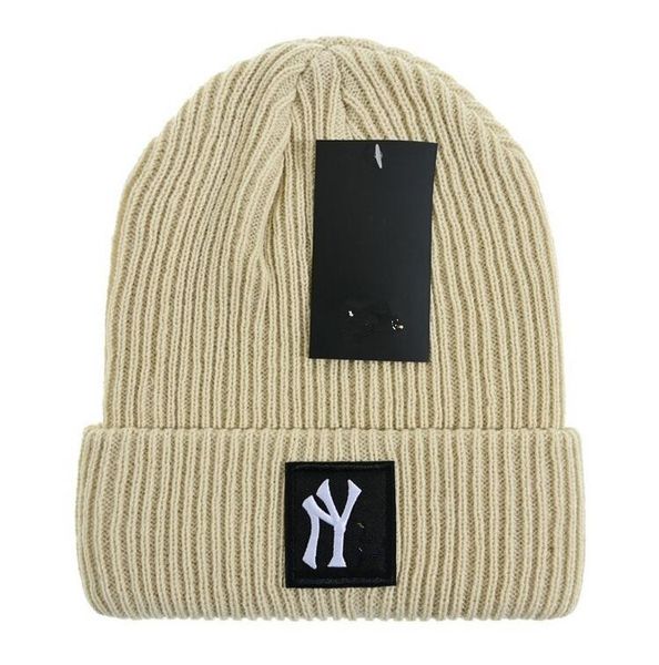 Yün Kapaklar Karma Örgü NY Kadınlar İçin Sıcak Kış Şapkaları Çift Modelleri Lady Thread Örme Beanie