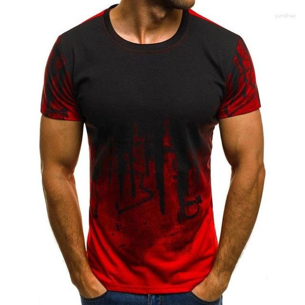 Camisetas masculinas 2023 verão pintura a tinta impressão camiseta rússia espanha 3d estampado estampado camisetas masculinas moda tops camisetas camisetas esportivas