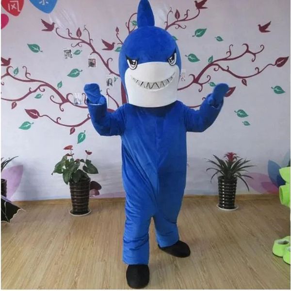 Costume da mascotte di squalo marino Costume da personaggio dei cartoni animati Vestito da festa di Halloween Festa di carnevale all'aperto Vestito operato per uomo Donna
